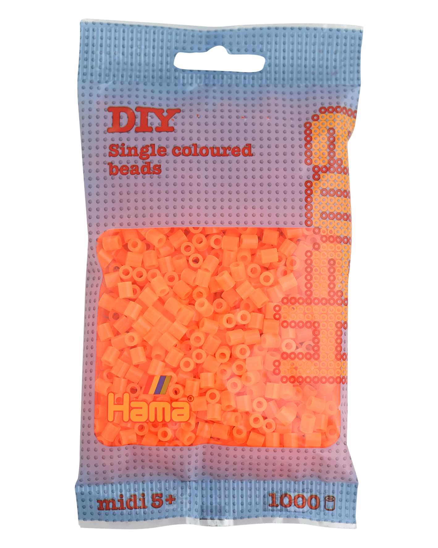 Hama Bügelperlen – Neon - Orange, Midi 5 mm (1000 Stk) von Spielzeughafen