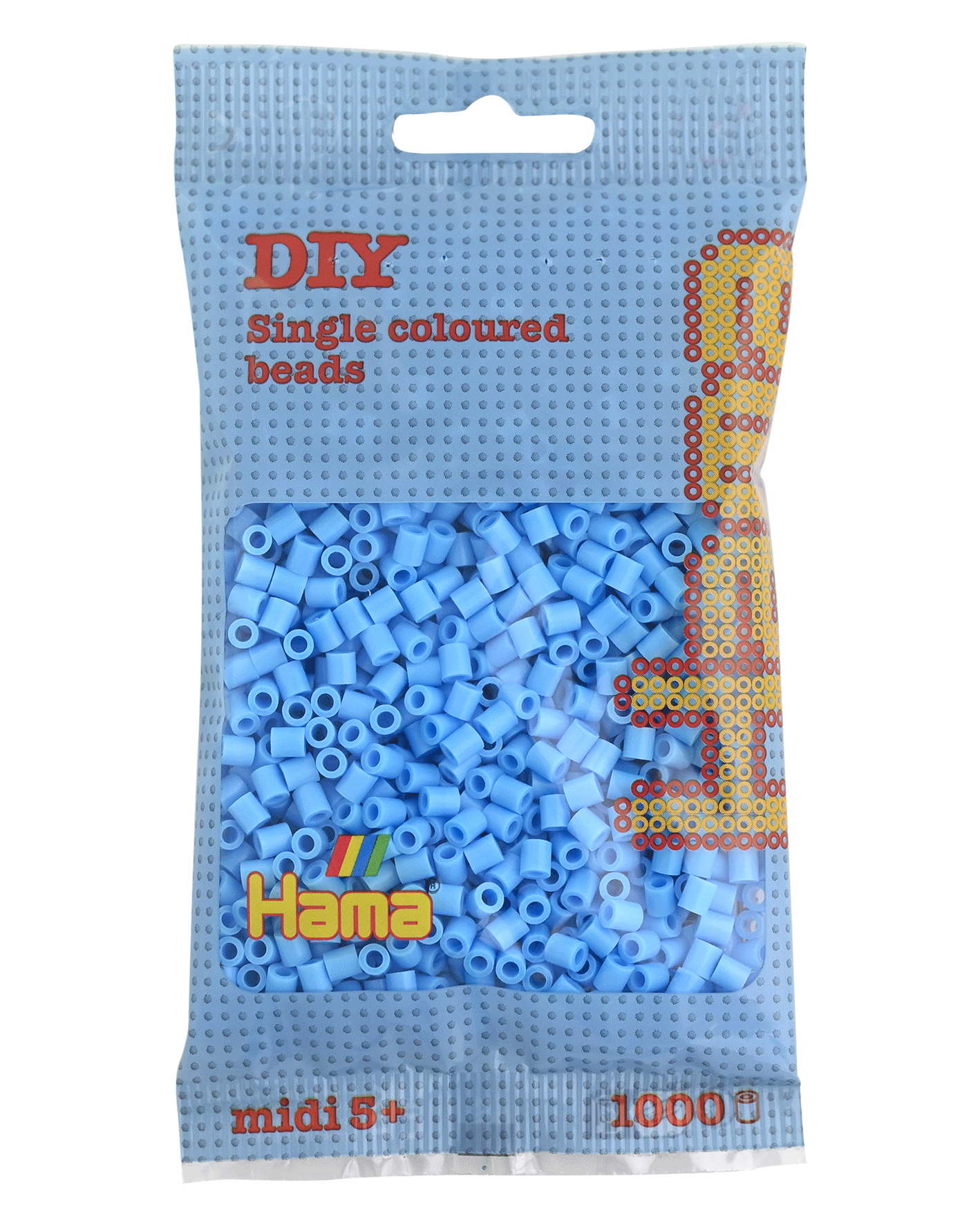 Hama Bügelperlen – Pastell - Blau, Midi 5 mm (1000 Stk) von Spielzeughafen
