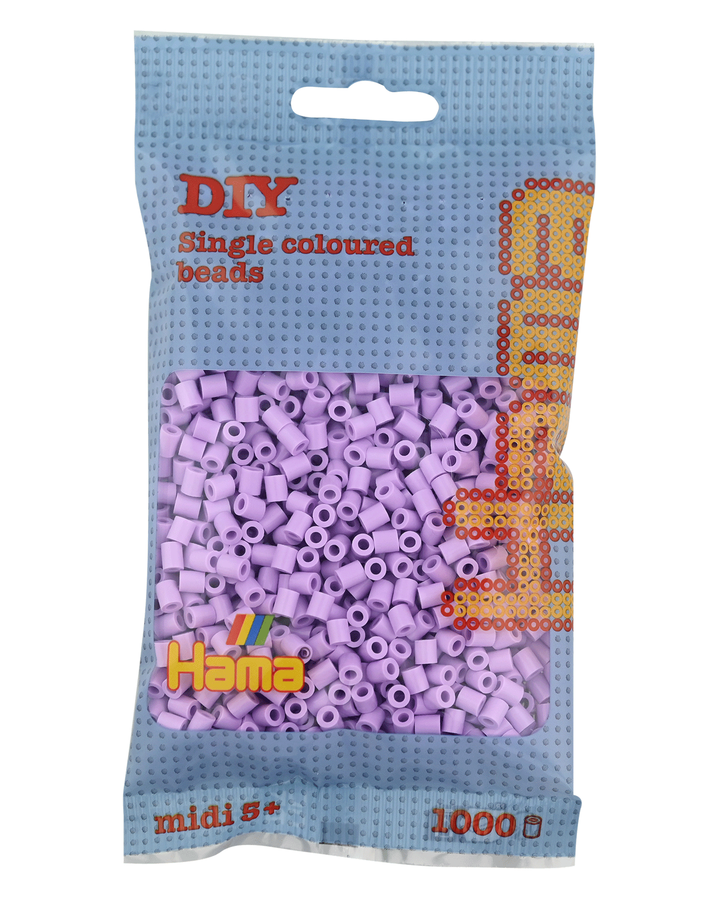 Hama Bügelperlen – Pastell - Flieder, Midi 5 mm (1000 Stk) von Spielzeughafen