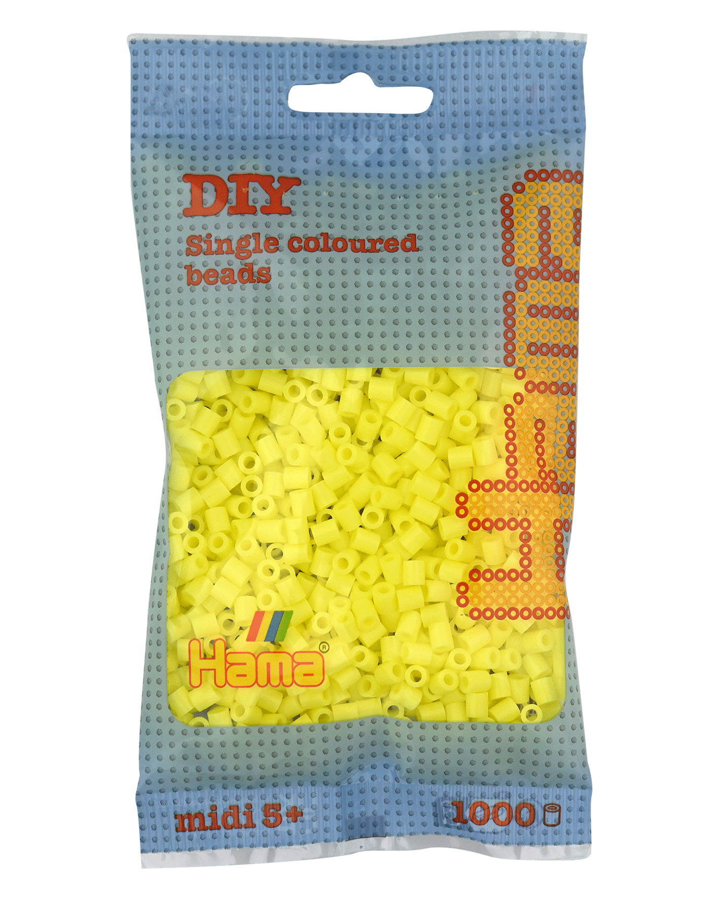 Hama Bügelperlen – Pastell - Gelb, Midi 5 mm (1000 Stk) von Spielzeughafen