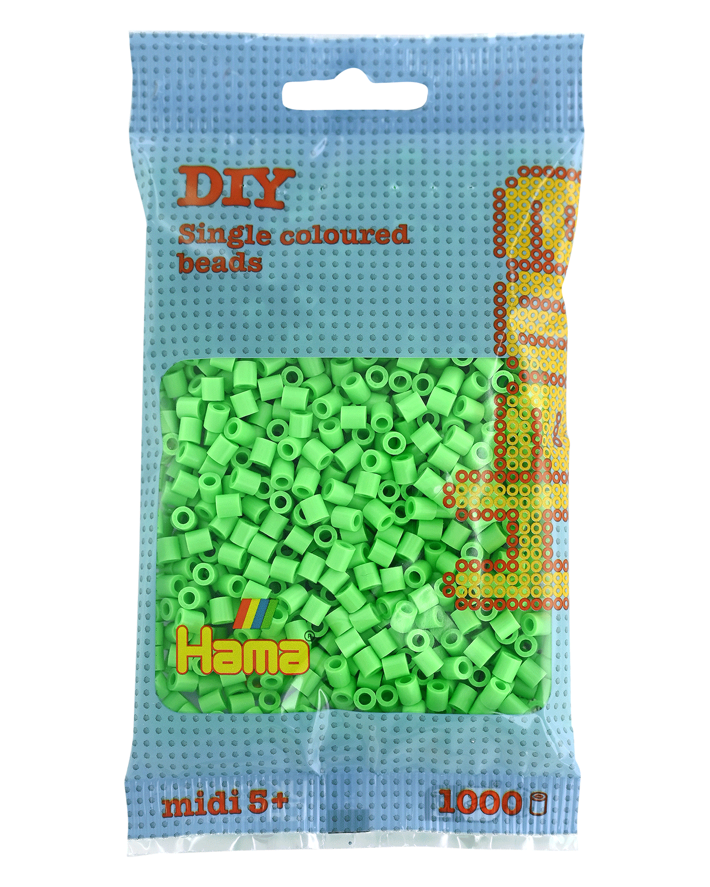 Hama Bügelperlen – Pastell - Grün, Midi 5 mm (1000 Stk) von Spielzeughafen