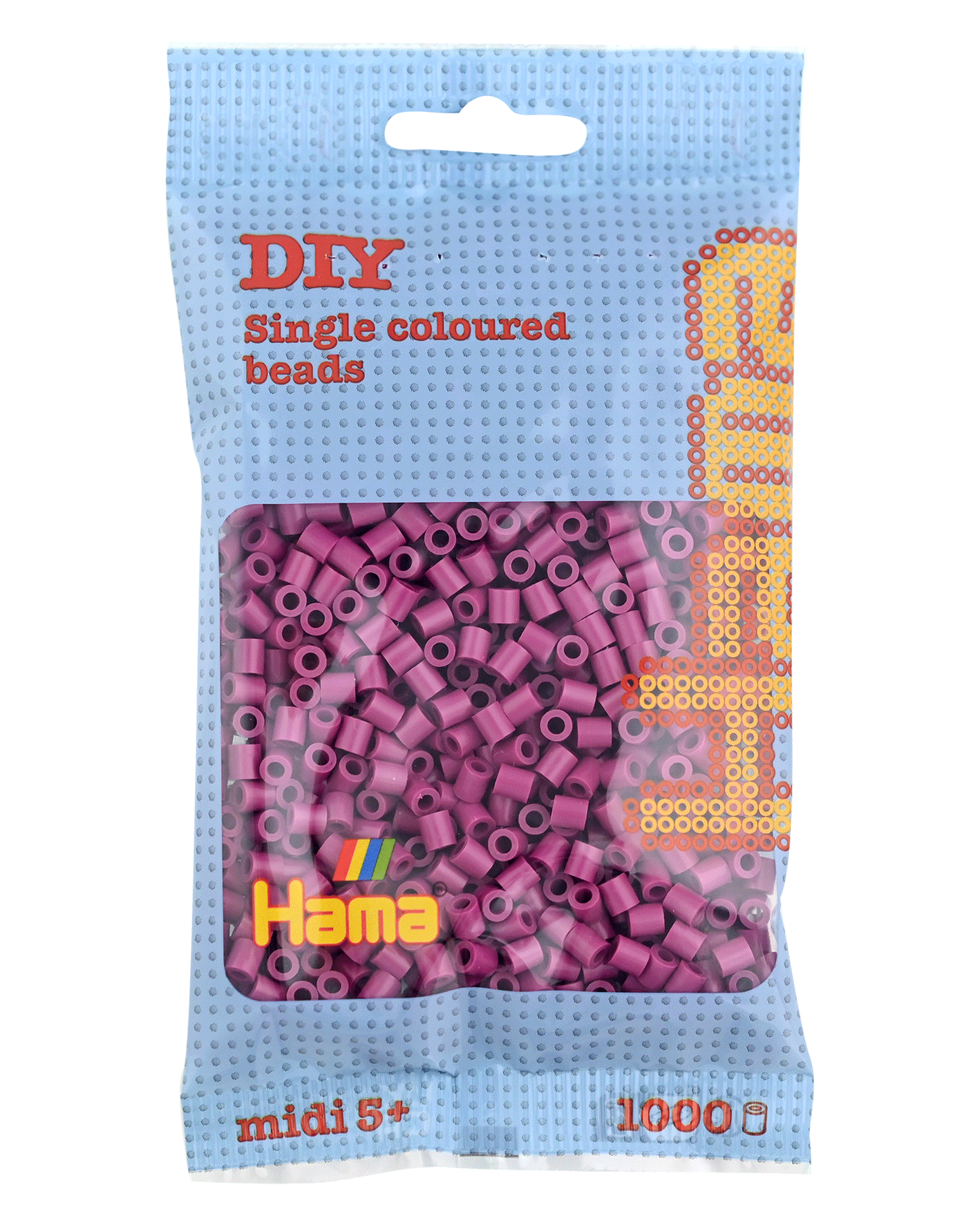 Hama Bügelperlen – Pflaume, Midi 5 mm (1000 Stk) von Spielzeughafen
