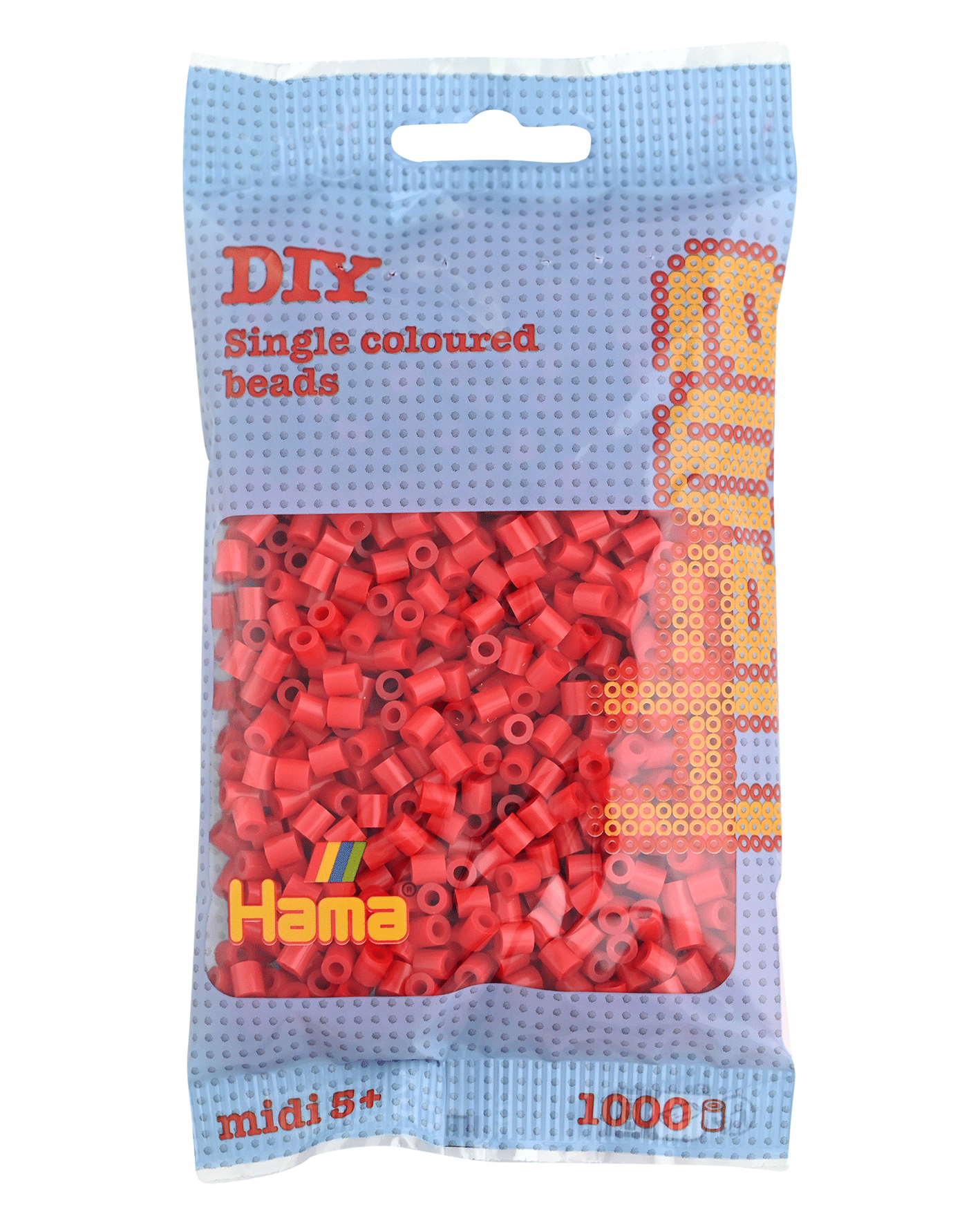 Hama Bügelperlen – Rot, Midi 5 mm (1000 Stk) von Spielzeughafen