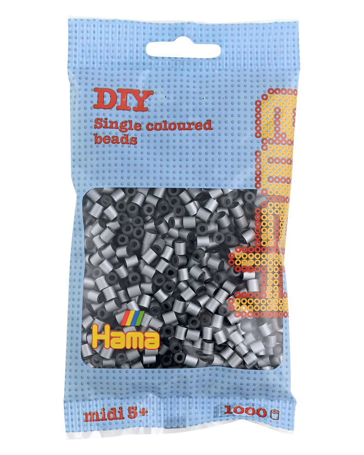 Hama Bügelperlen – Silber, Midi 5 mm (1000 Stk) von Spielzeughafen