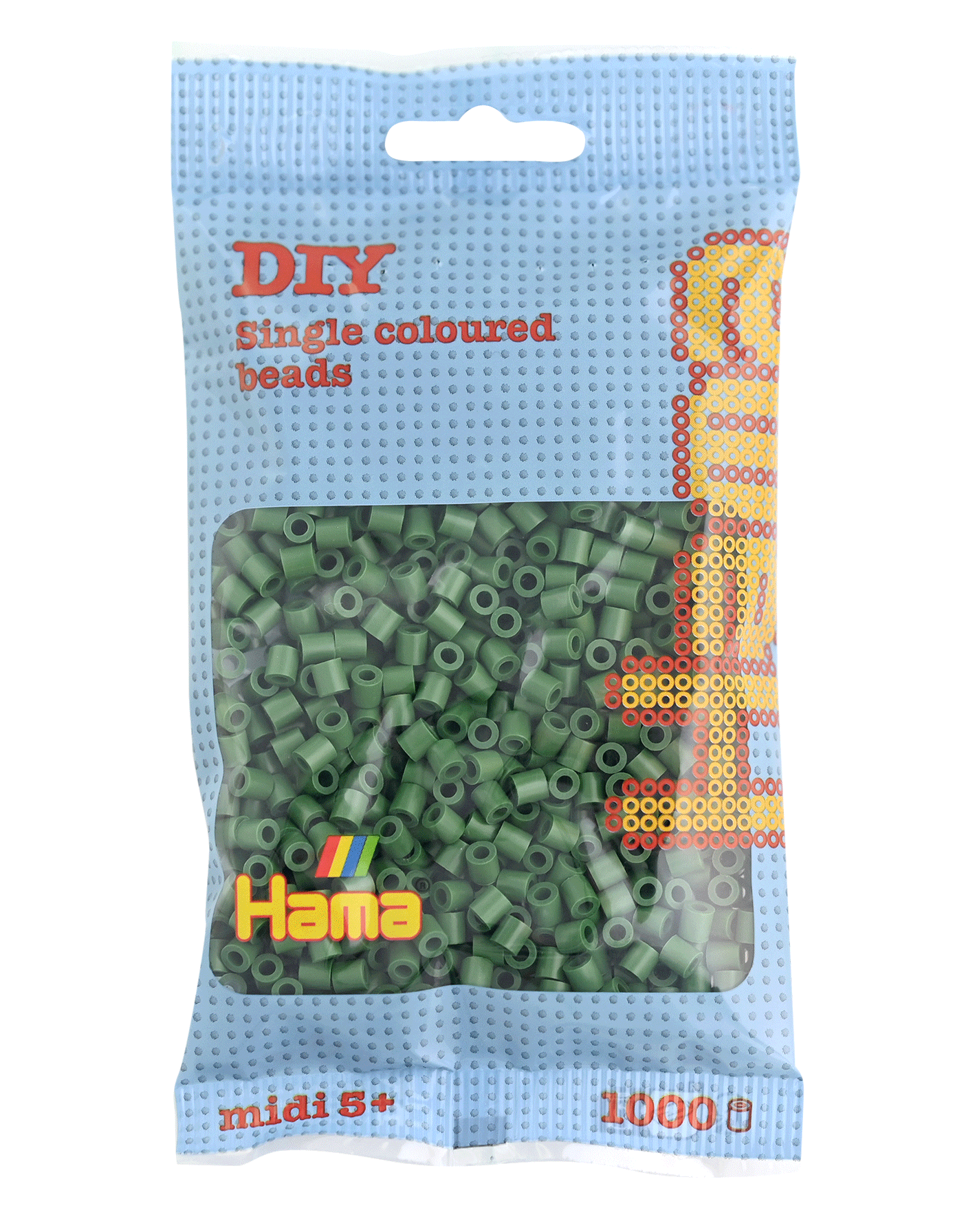 Hama Bügelperlen – Waldgrün, Midi 5 mm (1000 Stk) von Spielzeughafen