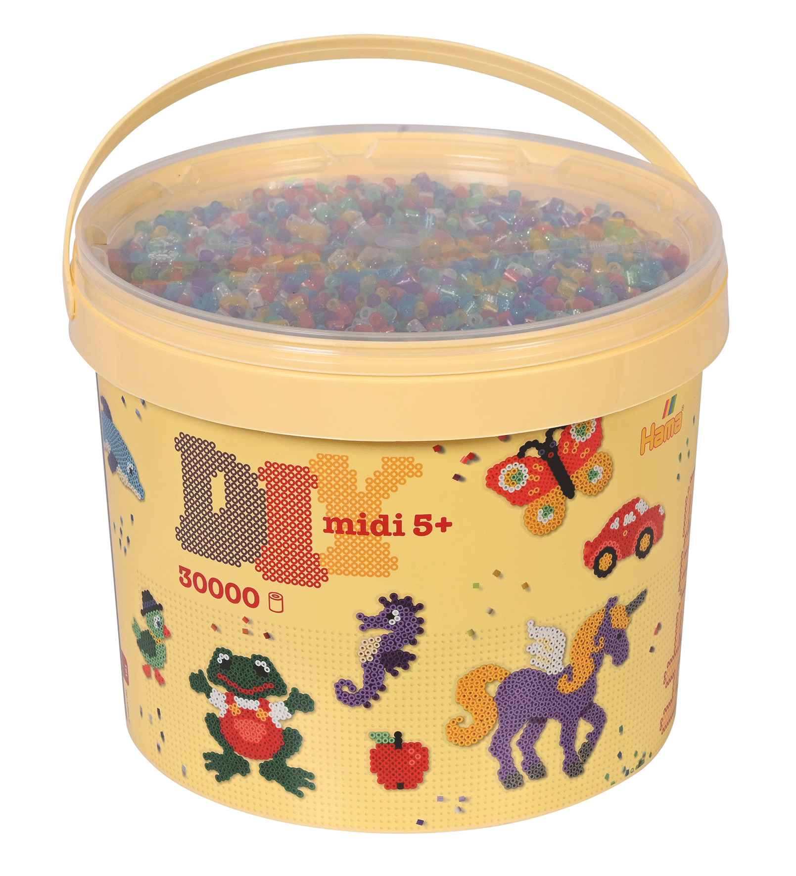 Hama Midi Bügelperlen – 30.000 Stück Glitzer - Mix von Spielzeughafen
