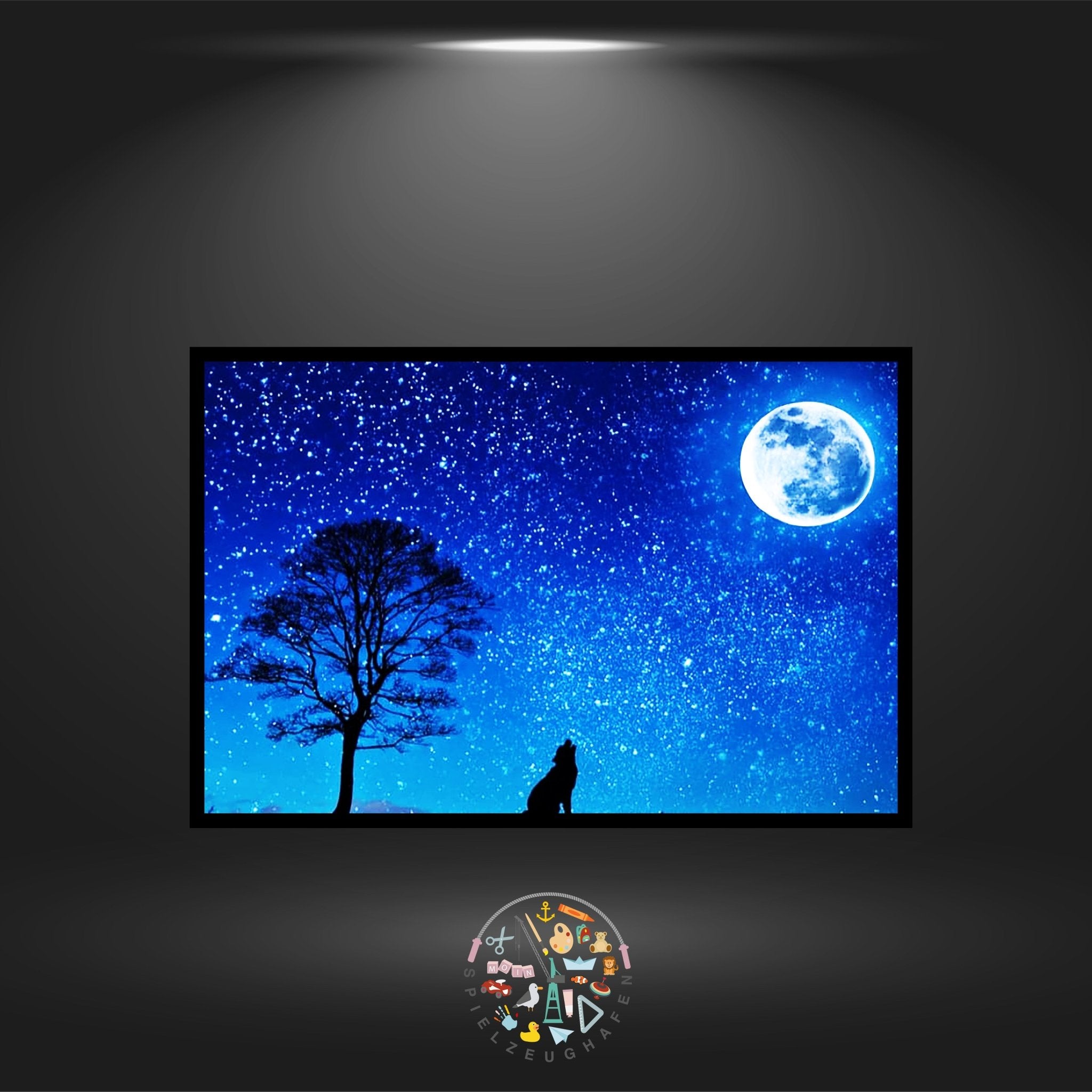 'Howling at the moon' Nachtleuchtend - Strass / Rhinestone von Spielzeughafen