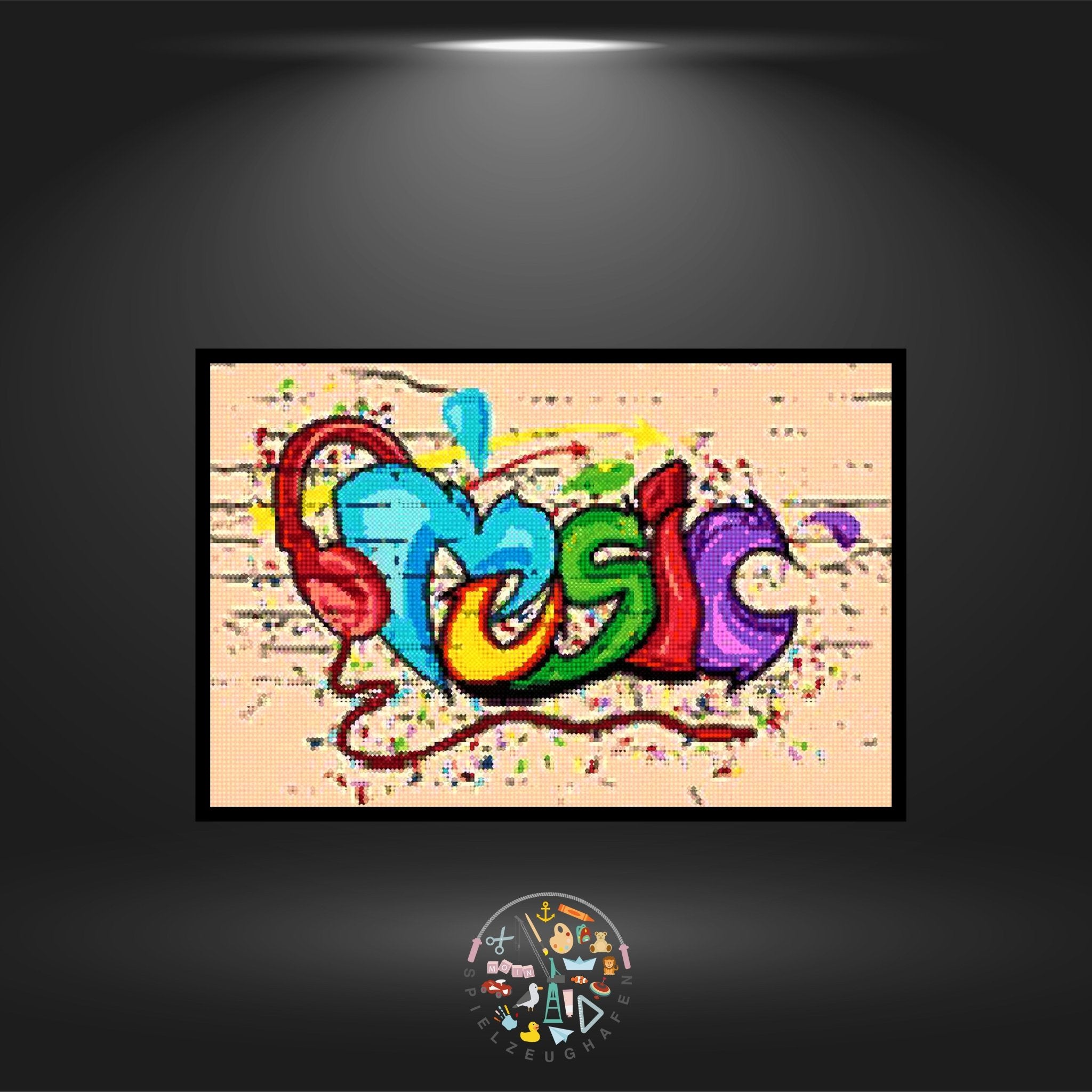 'Musikgraffiti' - Strass / Rhinestone von Spielzeughafen