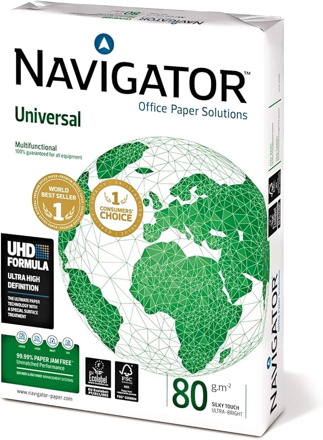 NAVIGATOR A4 UNIVERSAL; Druck - und Kopierpapier; A4; 1x500 Blatt; 80g (frustfreie Schutzverpackung) von Spielzeughafen