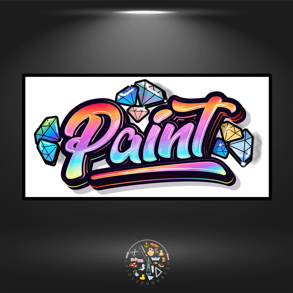 Paint - Quadratisch/ Strass (eckig)/ Nachtleuchtend/ AB von Spielzeughafen