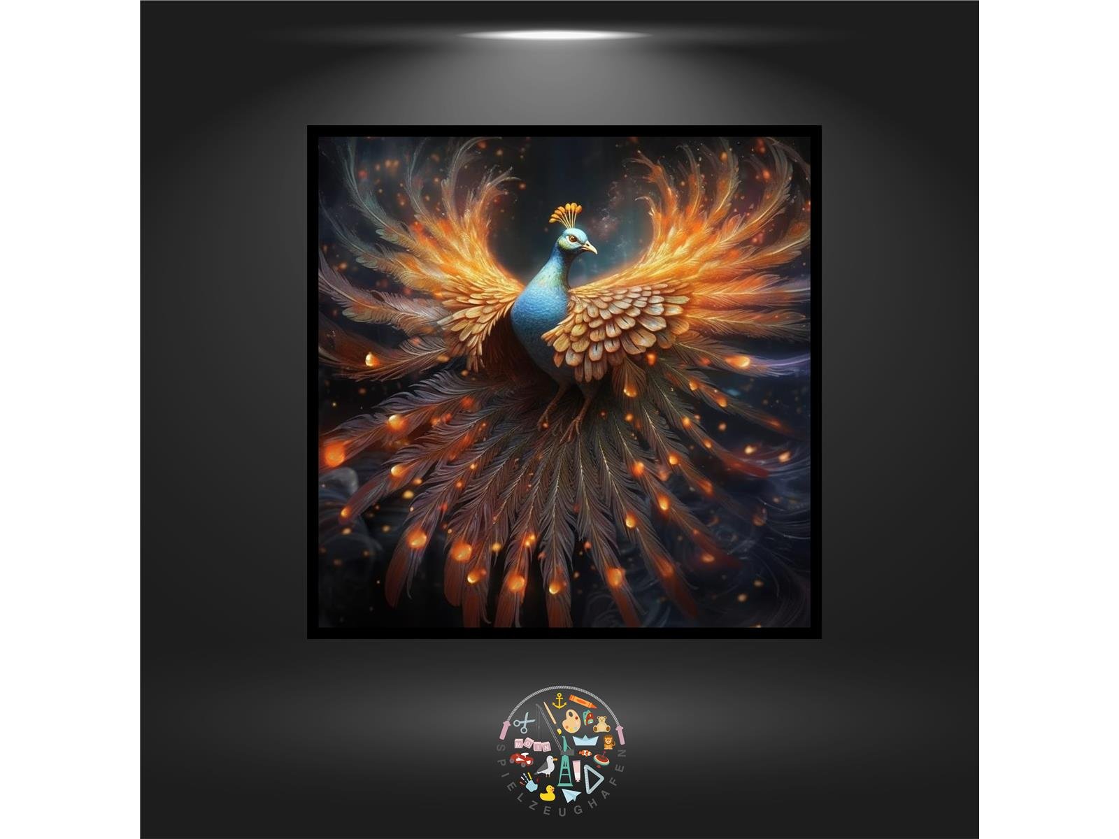 Peacock - Quadratisch mit AB & Strass eckig von Spielzeughafen