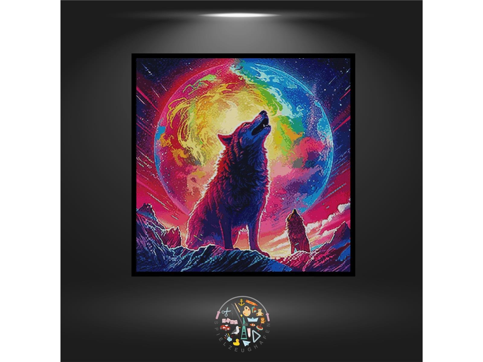 Rainbow moon - Quadratisch von Spielzeughafen