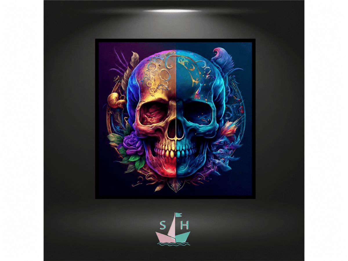 Rainbowskull - Bügelperlen von Spielzeughafen