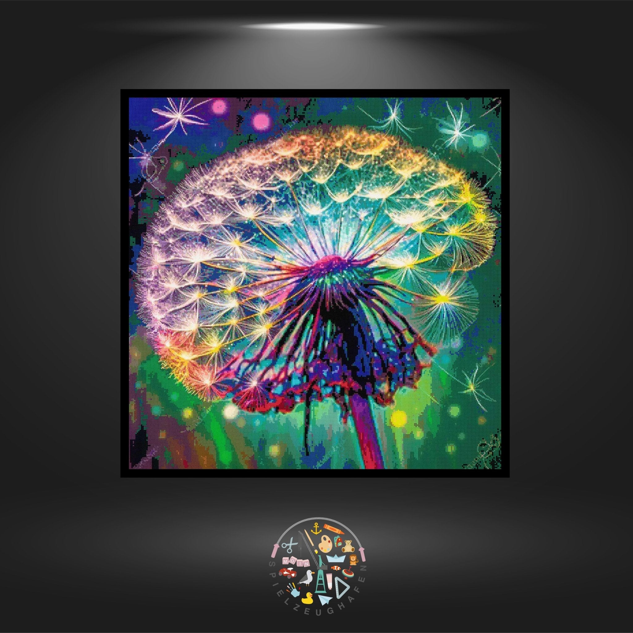 Regenbogen Pusteblume - Strass / Rhinestone von Spielzeughafen