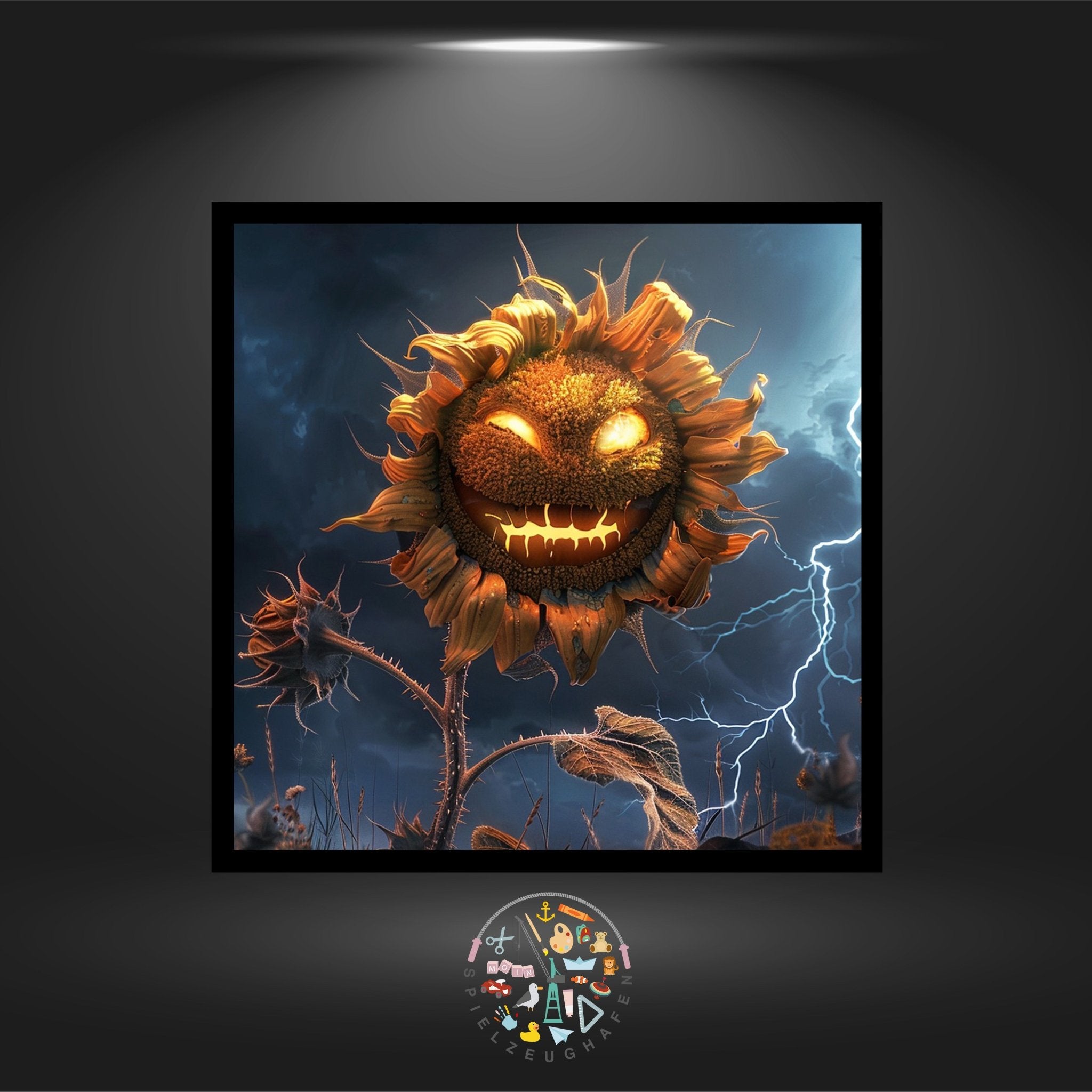 Scary Sunflower - Quadratisch von Spielzeughafen