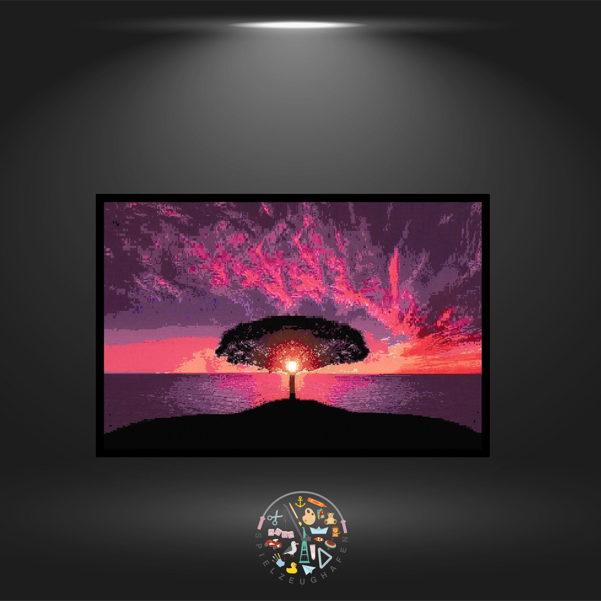 'Silhouette im Abendrot' - Strass / Rhinestone von Spielzeughafen