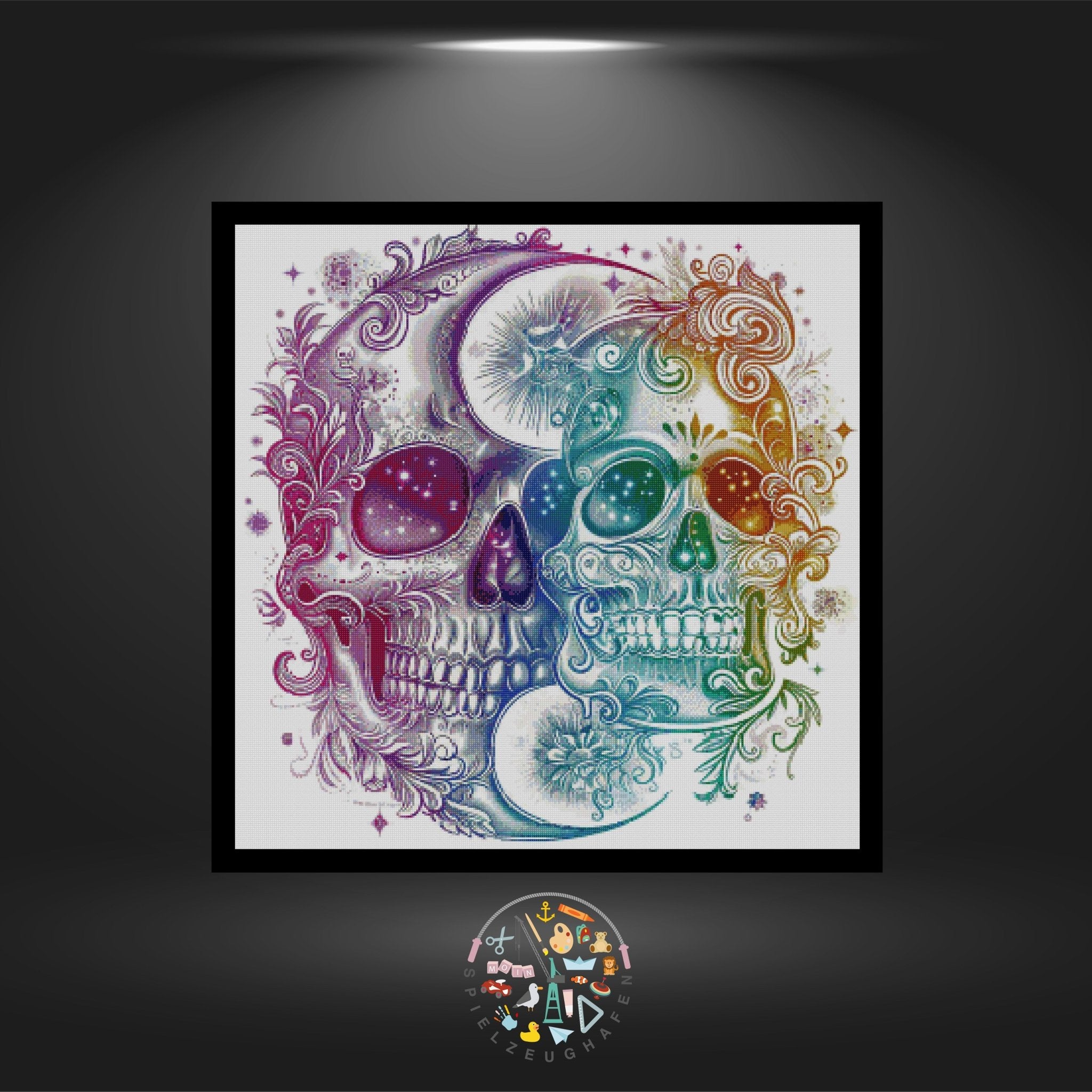 Skull 'Calvaria and wife' - Quadratisch von Spielzeughafen