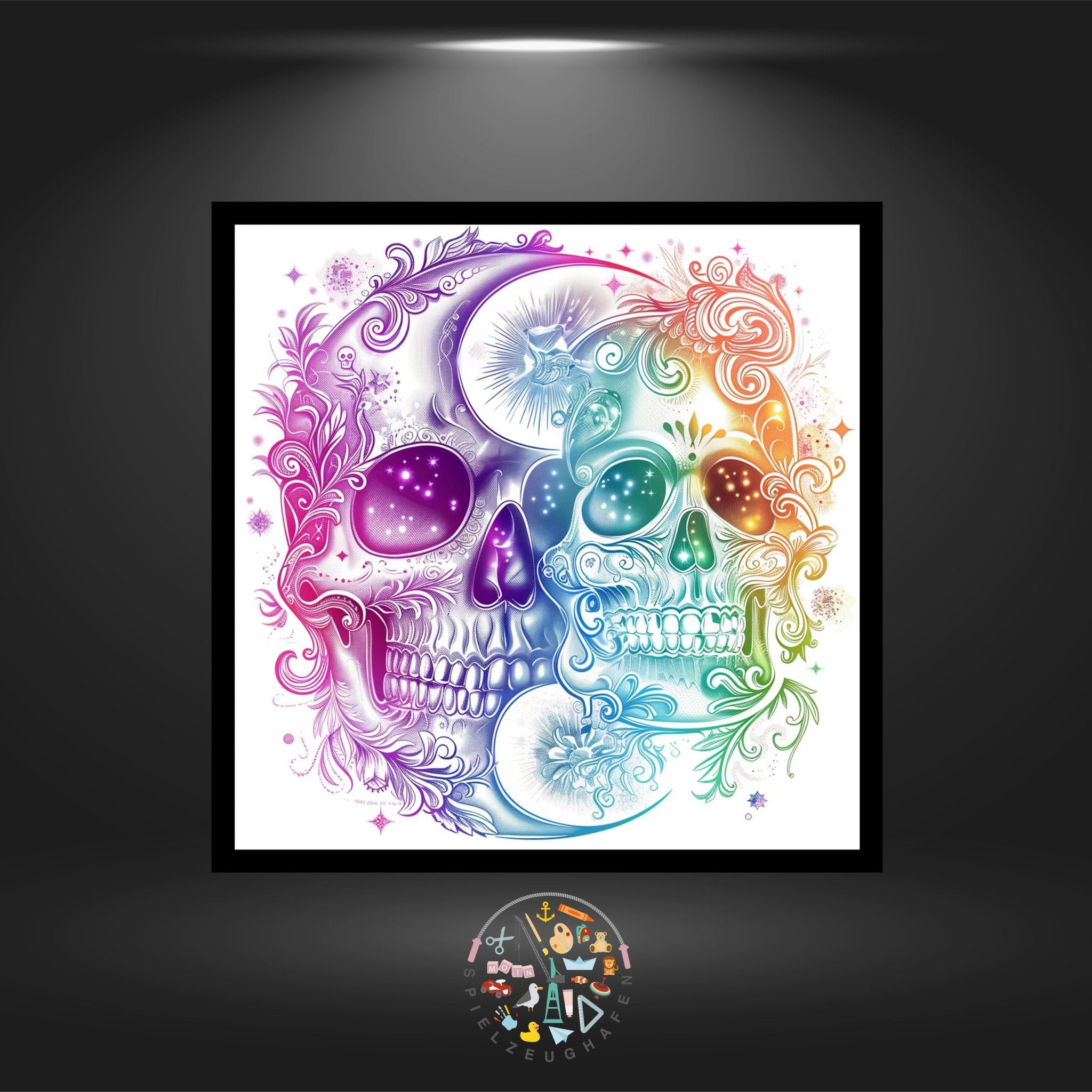 Skull 'Calvaria and wife' - Strass rund von Spielzeughafen