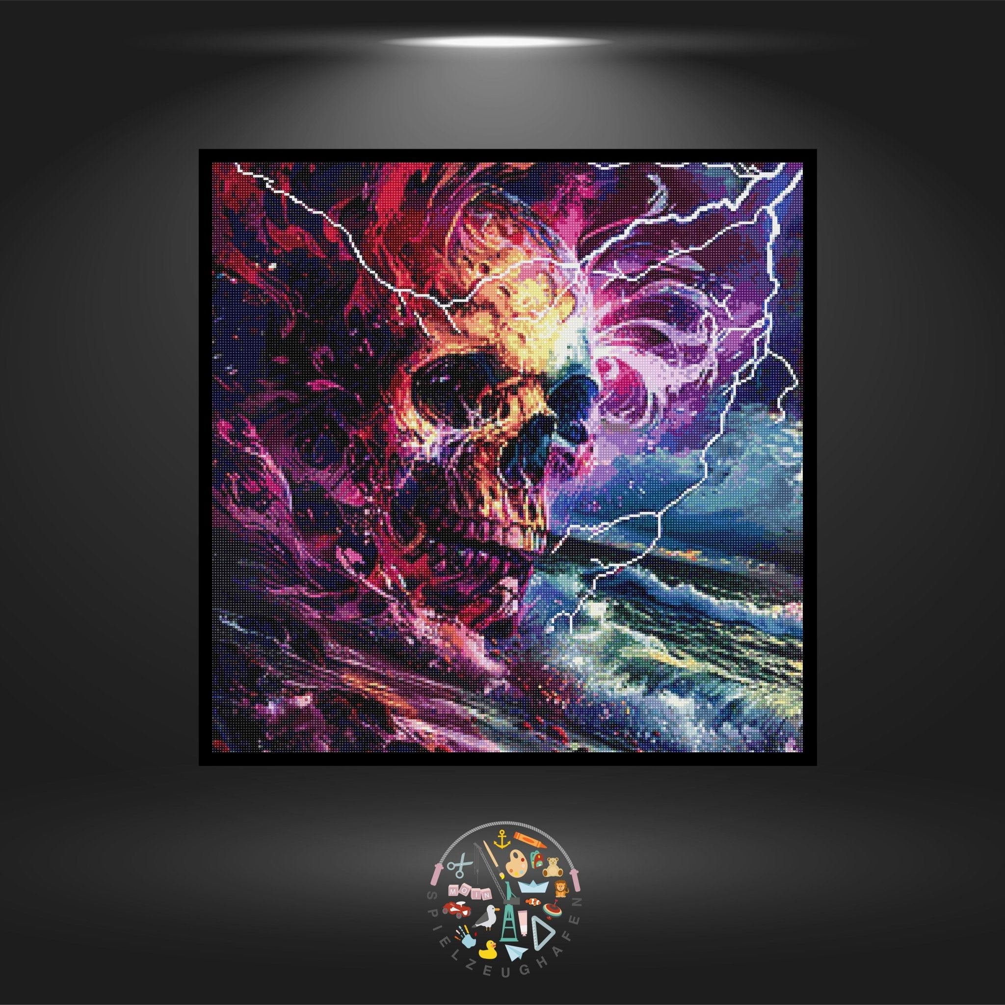 Skull 'Elements' - Quadratisch mit AB und Strass von Spielzeughafen