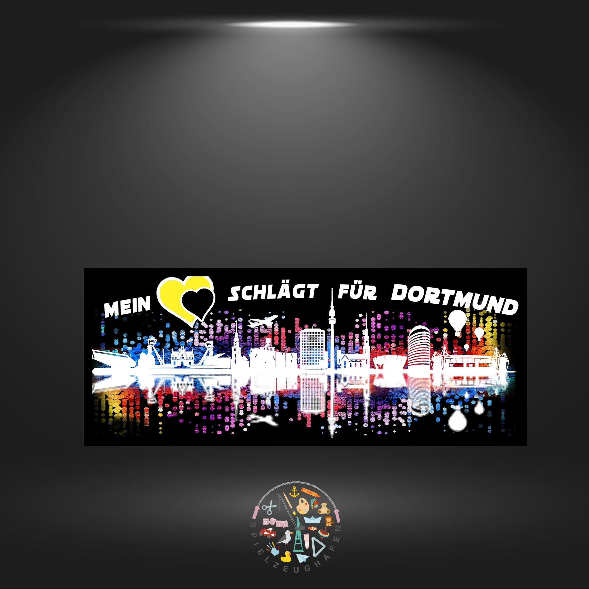 Skyline Dortmund - Strass rund von Spielzeughafen