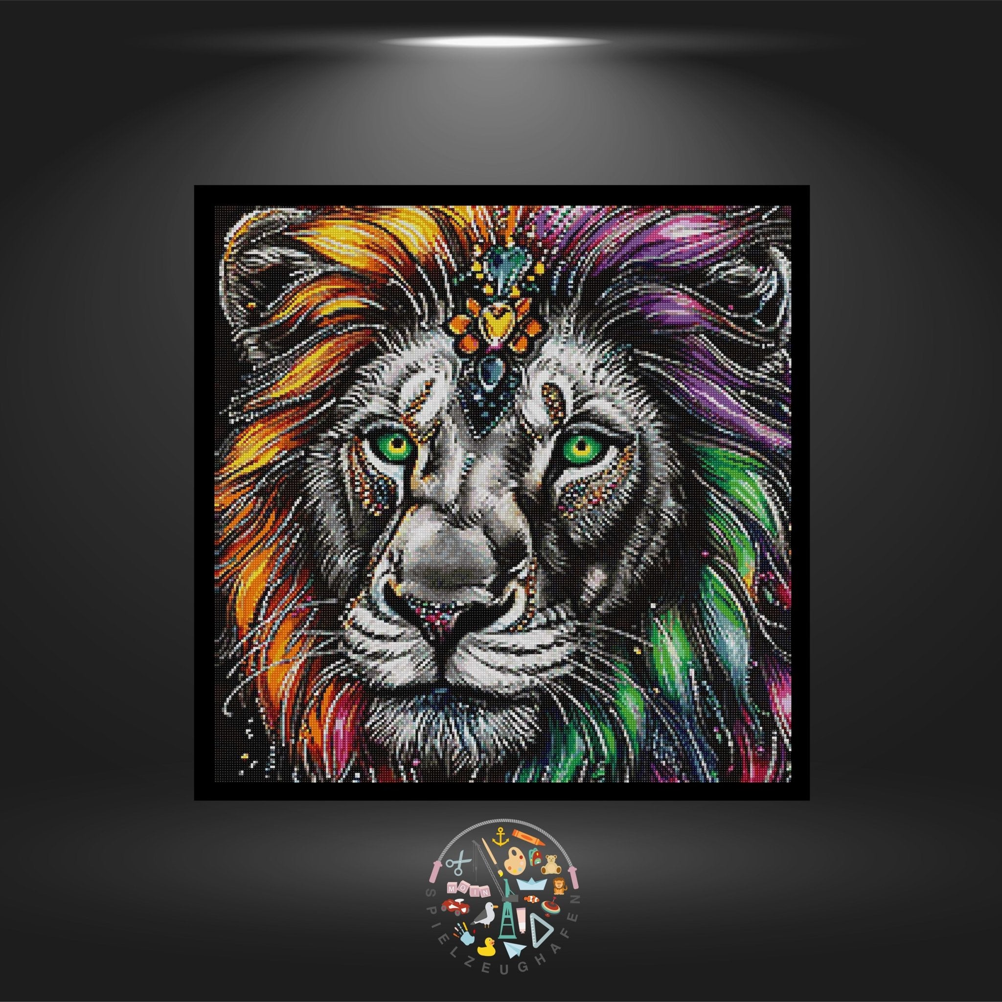 Sternzeichen Löwe Bunt - Quadratisch mit AB von Spielzeughafen