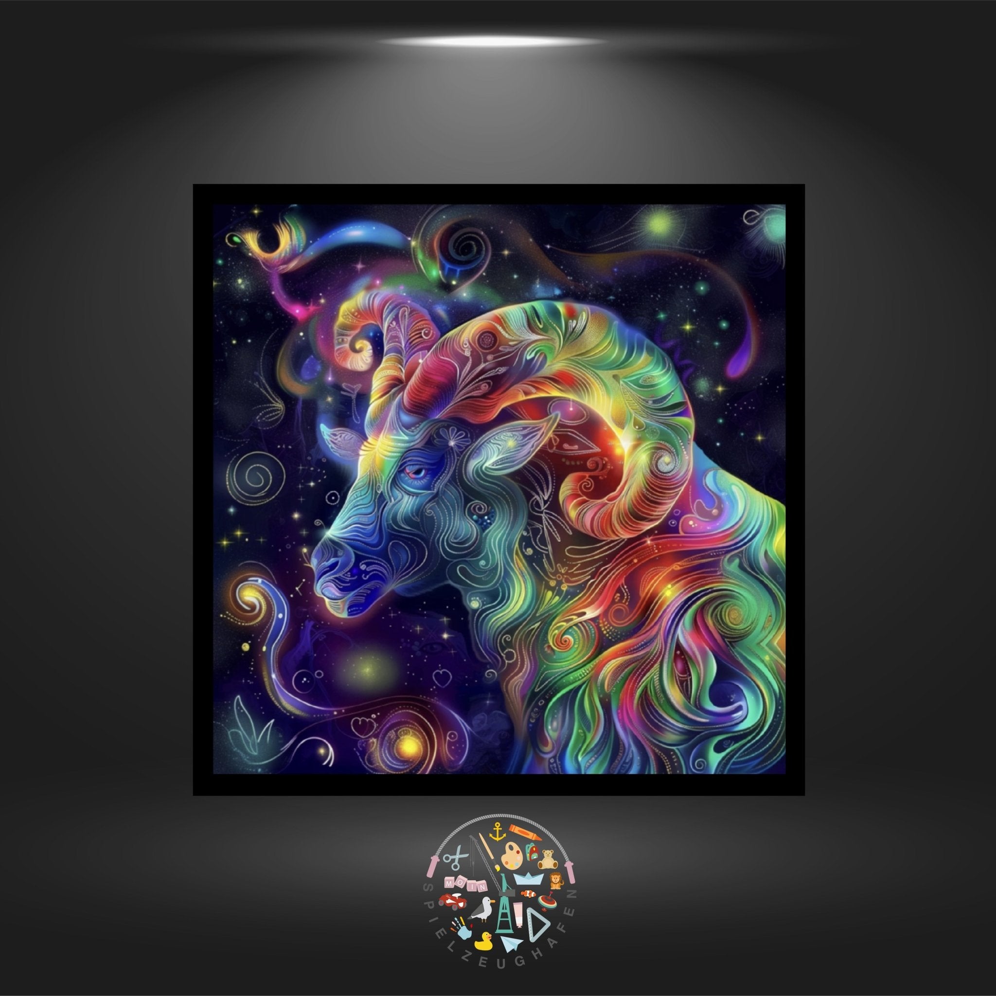 Sternzeichen Widder Bunt - Quadratisch mit AB von Spielzeughafen