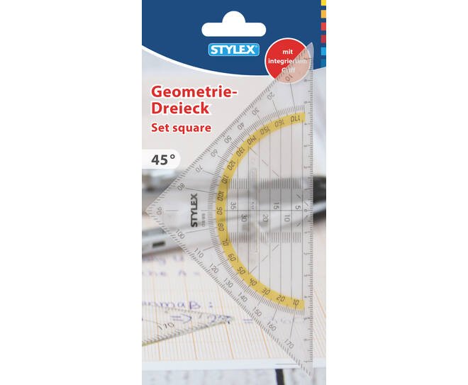 STYLEX Geometriedreieck, 16 cm mit Griff von Spielzeughafen