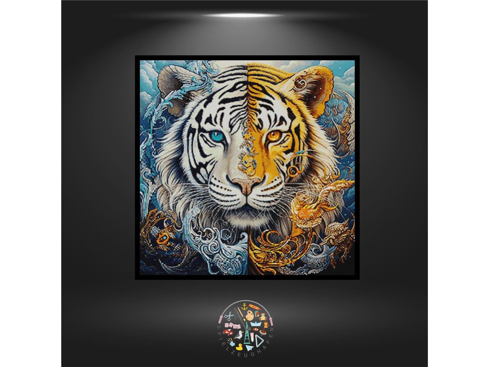 Tiger 'Omega' - Quadratisch mit eckig Strass von Spielzeughafen