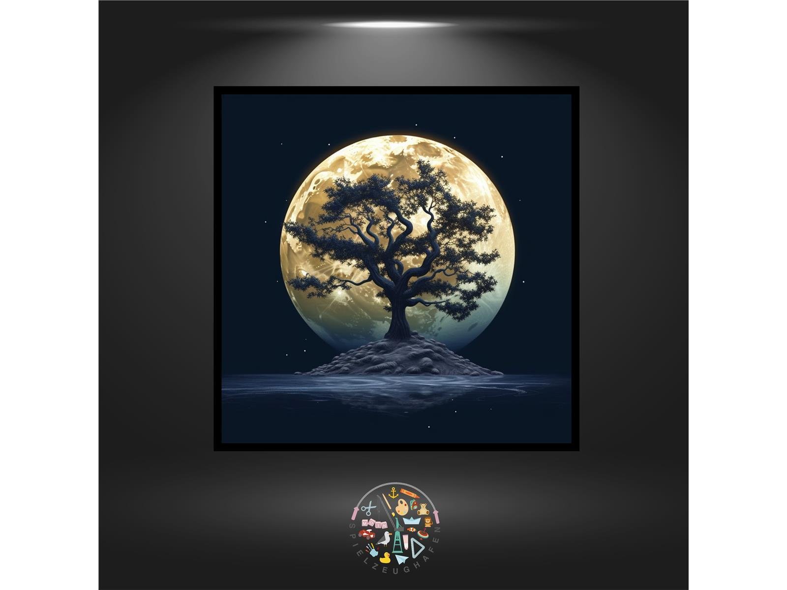 Tree in moonlight - Quadratisch von Spielzeughafen