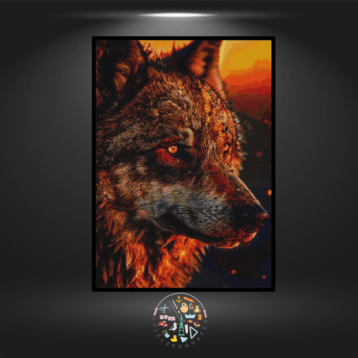 Wolf 'Earl Grey' - Quadratisch mit Strass eckig von Spielzeughafen