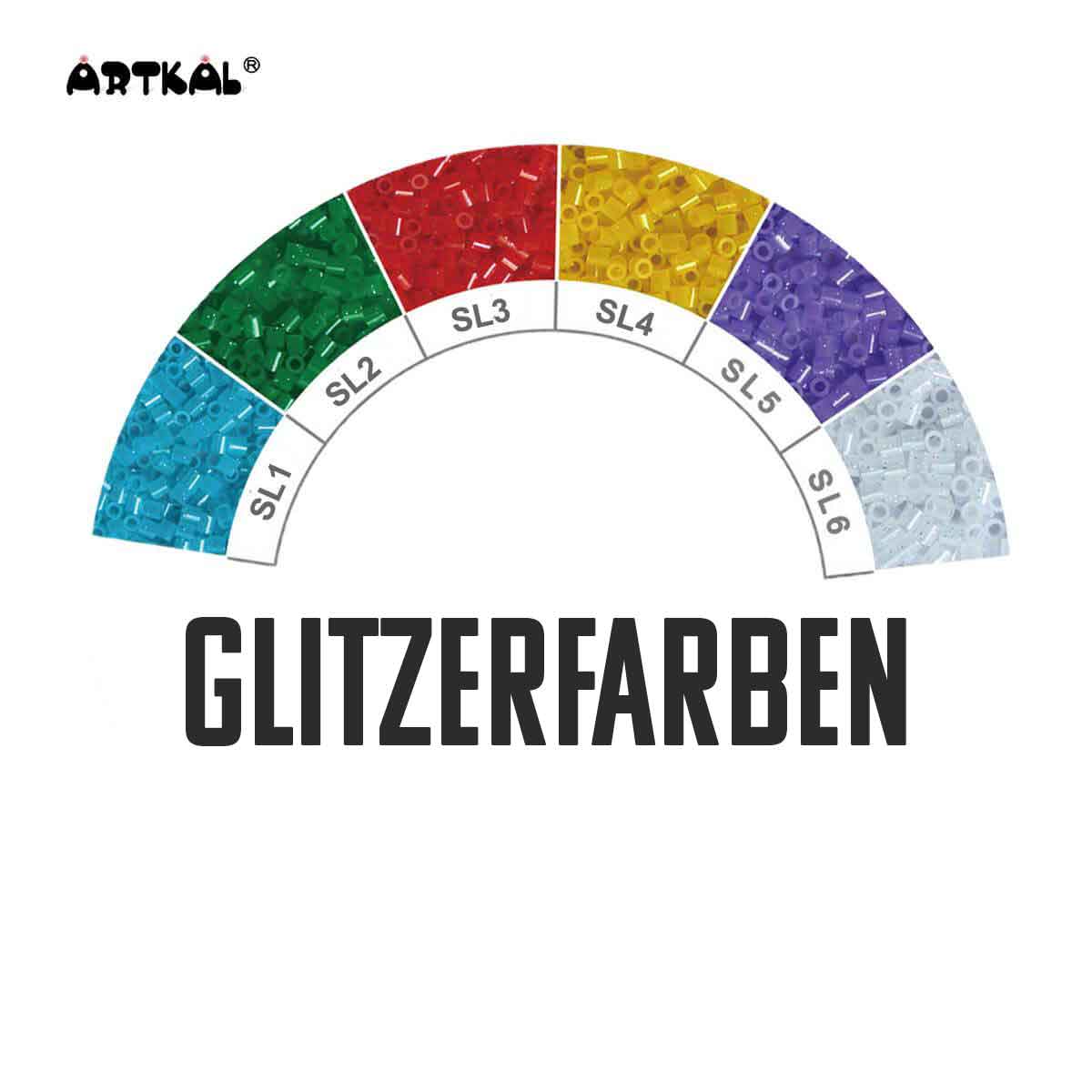 1000 Artkal MIDI S 5mm Glitzerfarben von Spielzeughafen