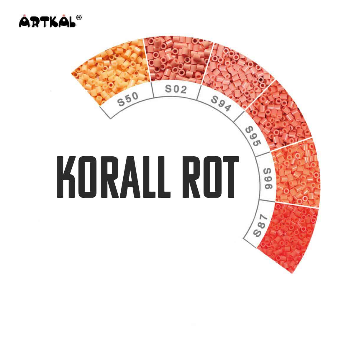 1000 Artkal MIDI S 5mm Korallrottöne von Spielzeughafen