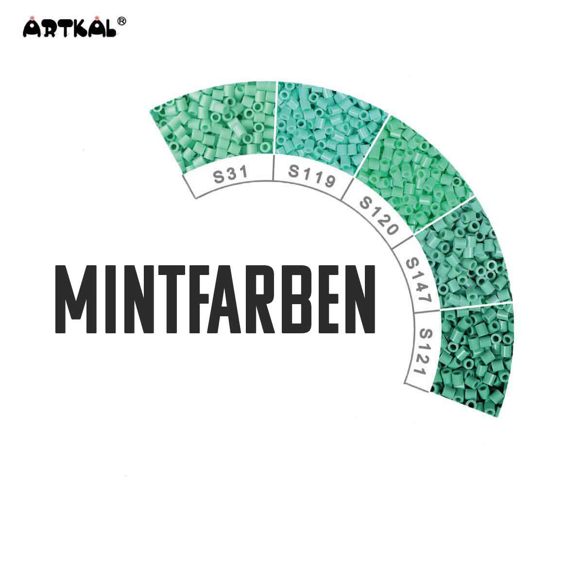 1000 Artkal MIDI S 5mm Mintfarben von Spielzeughafen