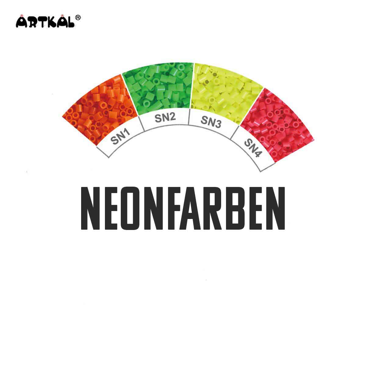 1000 Artkal MIDI S 5mm Neonfarben von Spielzeughafen
