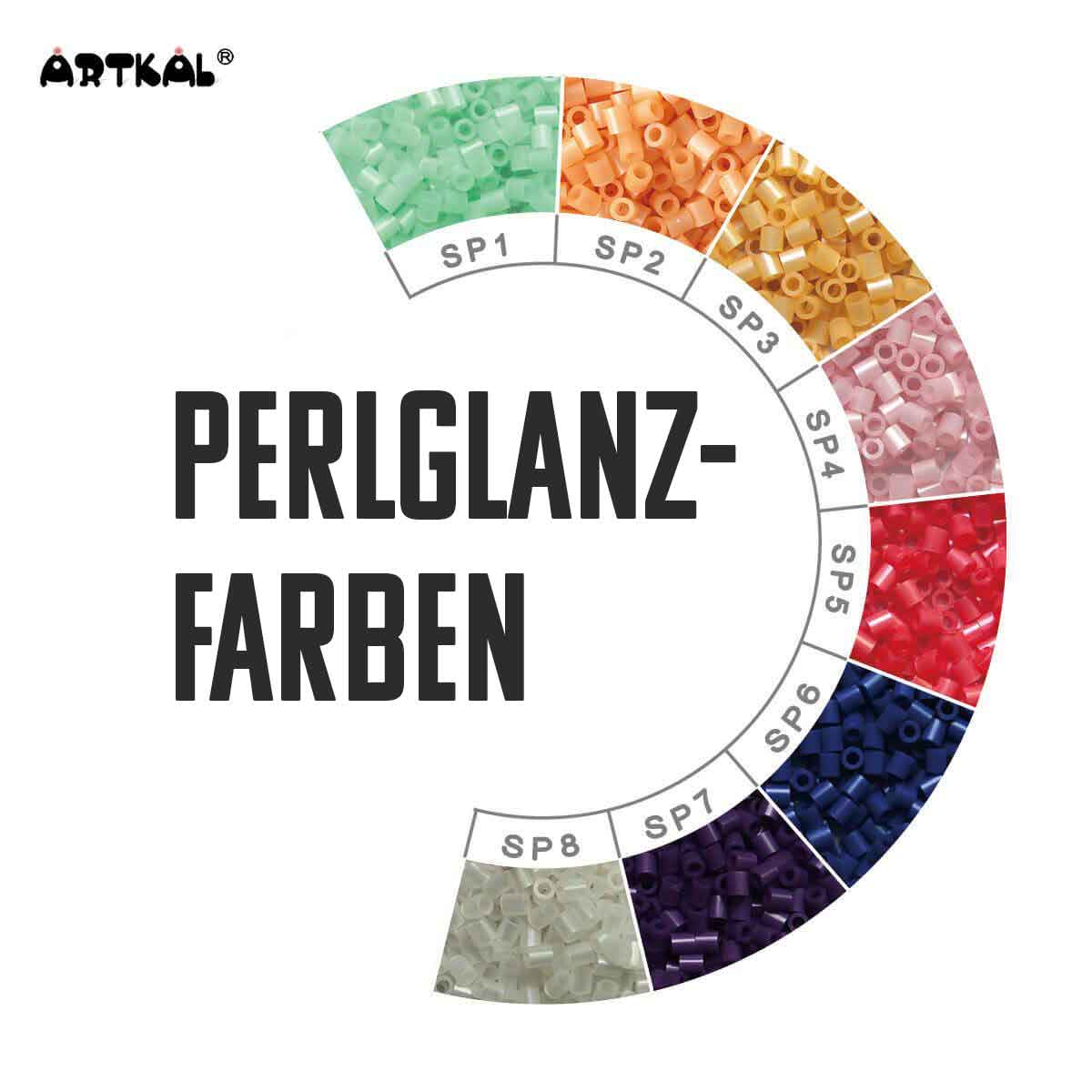 1000 Artkal MIDI S 5mm Perlglanzfarben von Spielzeughafen