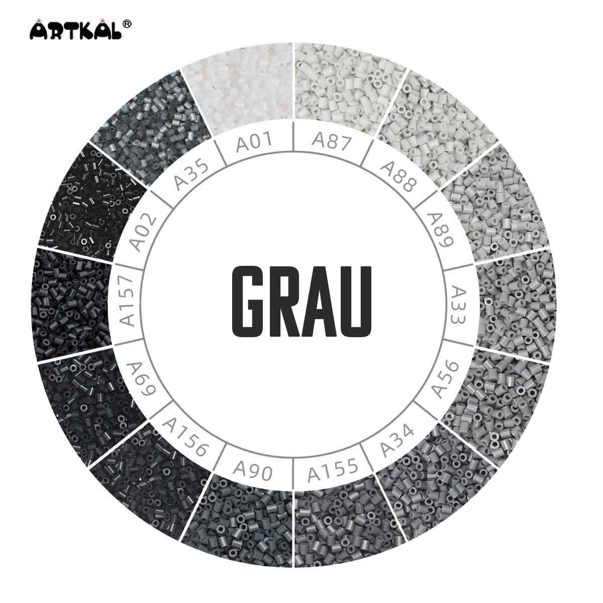 2000 Artkal MINI A 2,6mm Grautöne (soft) von Spielzeughafen