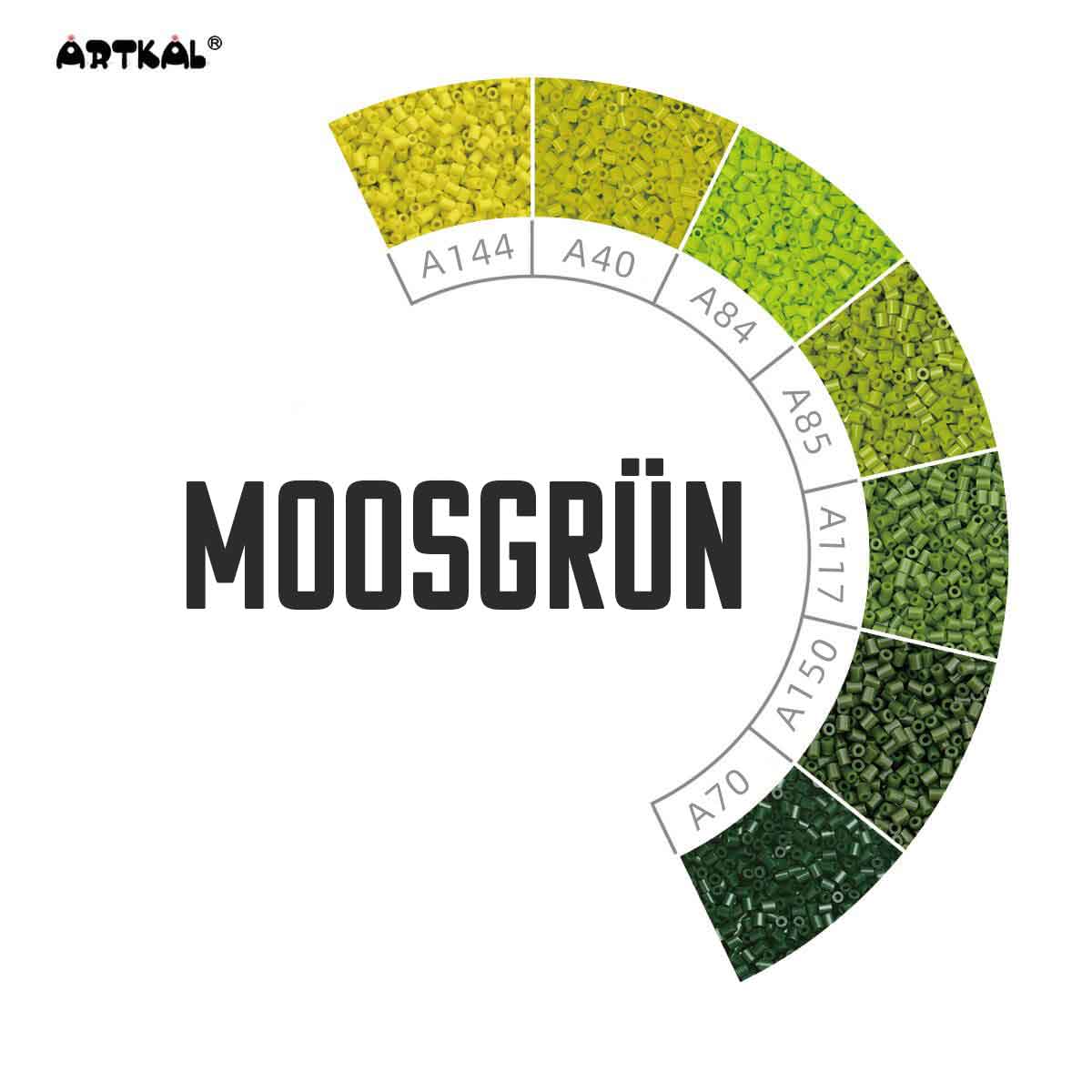 2000 Artkal MINI A 2,6mm Moosgrüne Farben (soft) von Spielzeughafen