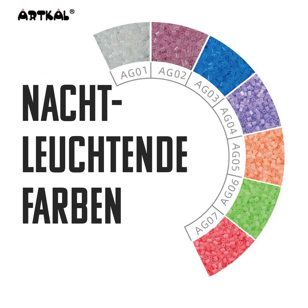 2000 Artkal MINI A 2,6mm Nachtleuchtende Perlen (soft) von Spielzeughafen