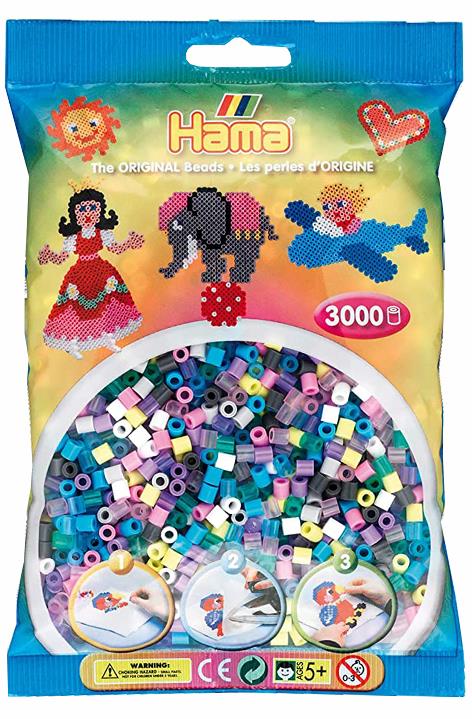 3000 Hama Midi Bügelperlen - Mischung 01, 16, 43, 45, 48, 49, 70 - 74 von Spielzeughafen