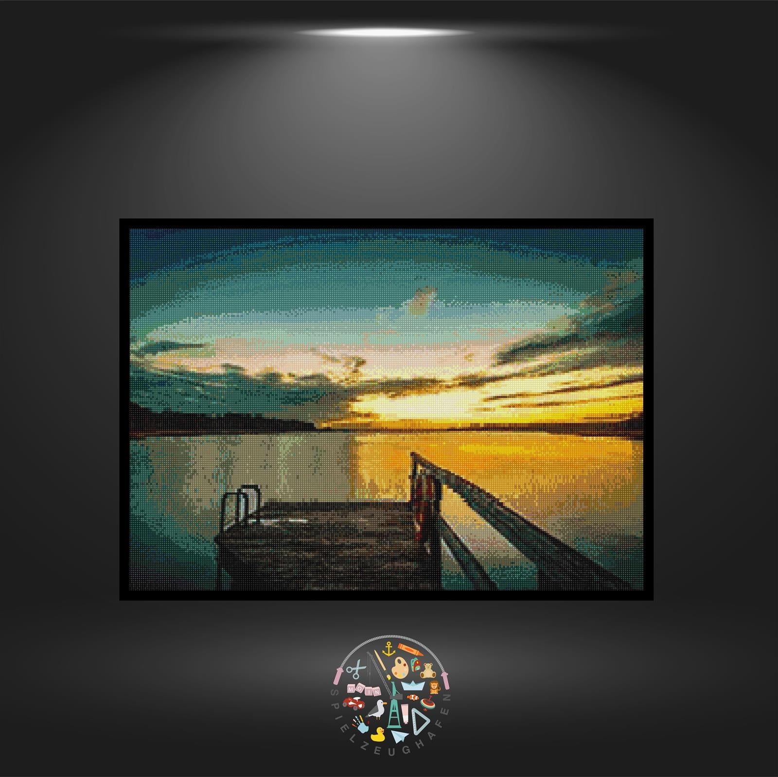 'Blaue Stunde' - Quadratisch (exklusiv) von Spielzeughafen