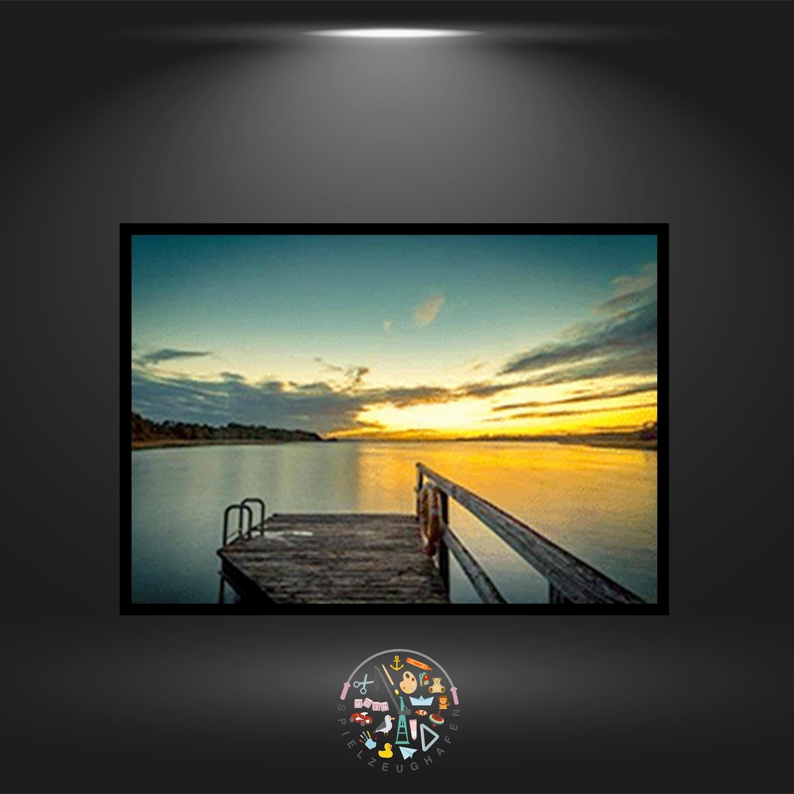 'Blaue Stunde' - Quadratisch (exklusiv) von Spielzeughafen