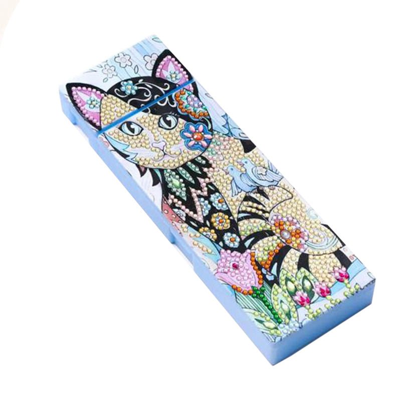 DIY Diamond Painting Werkzeug und Zubehör Strass - Box Katze mit Blumen von Spielzeughafen