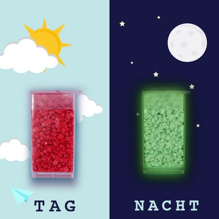 DMC 666G Christmas Red - Bright - eckig Nachtleuchtend Diamond Painting Steine 2,5mm von Spielzeughafen