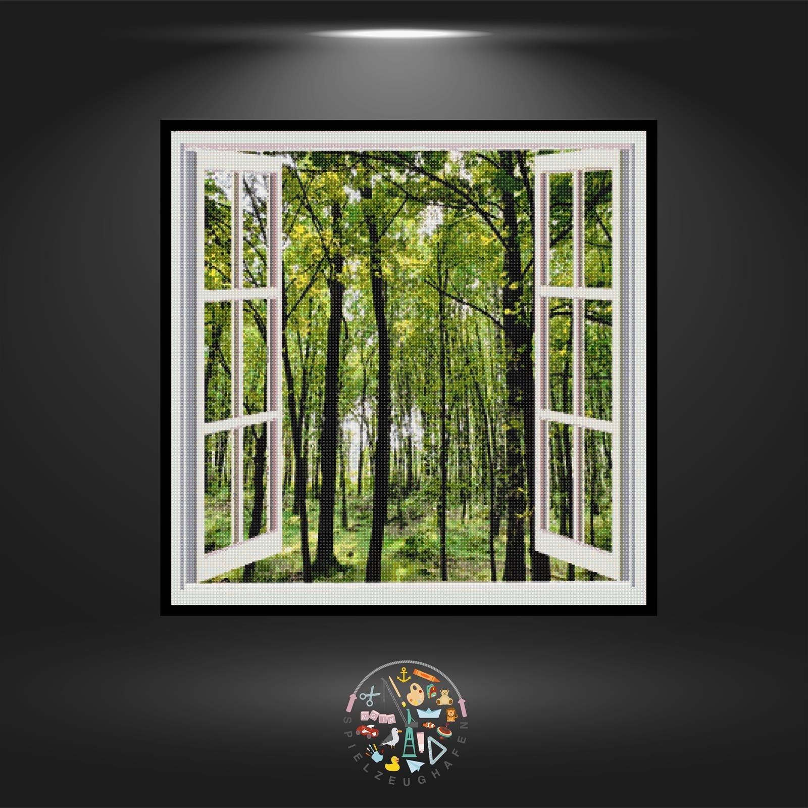 Fenster Waldidylle - Quadratisch von Spielzeughafen