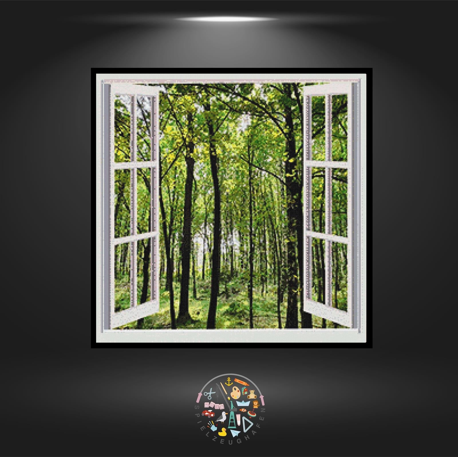 Fenster Waldidylle - Quadratisch von Spielzeughafen