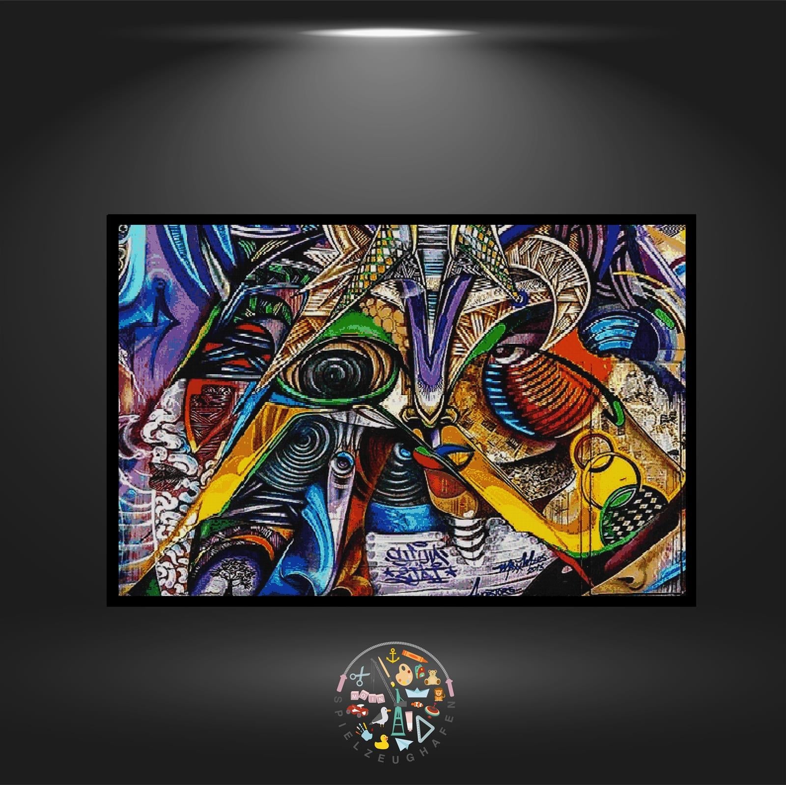 'Graffiti Face' - Quadratisch von Spielzeughafen