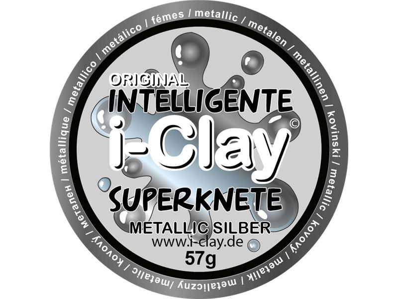 i - Clay, intelligente Superknete, Metallicfarben, Metallic Silber von Spielzeughafen
