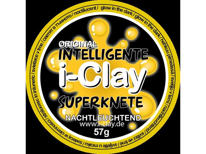 i - Clay, intelligente Superknete, nachtleuchtend, Neon - Gelb von Spielzeughafen