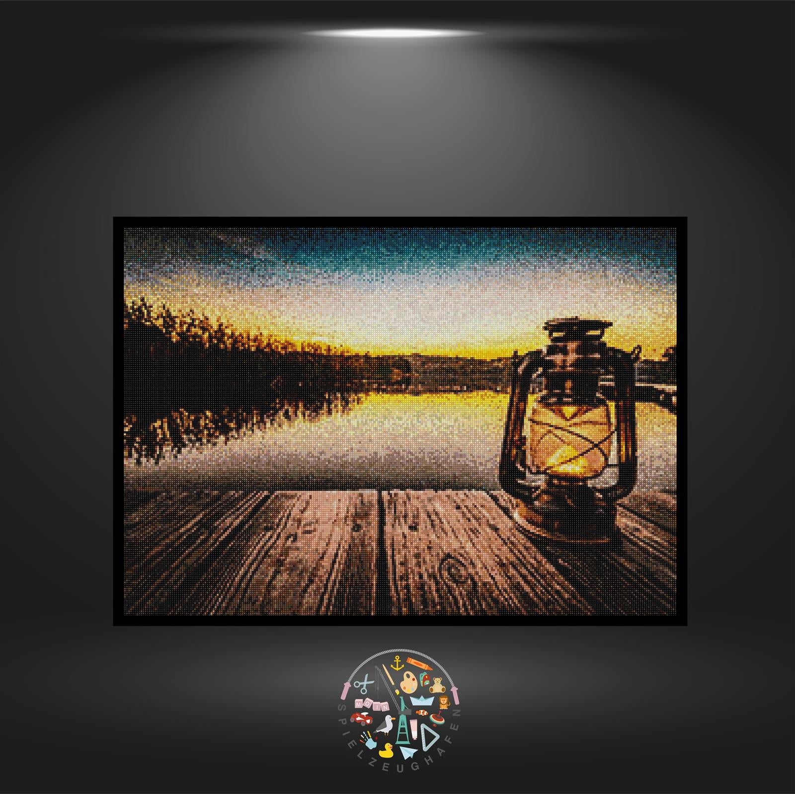 'Laterne am Steg' - Quadratisch (exklusiv) von Spielzeughafen