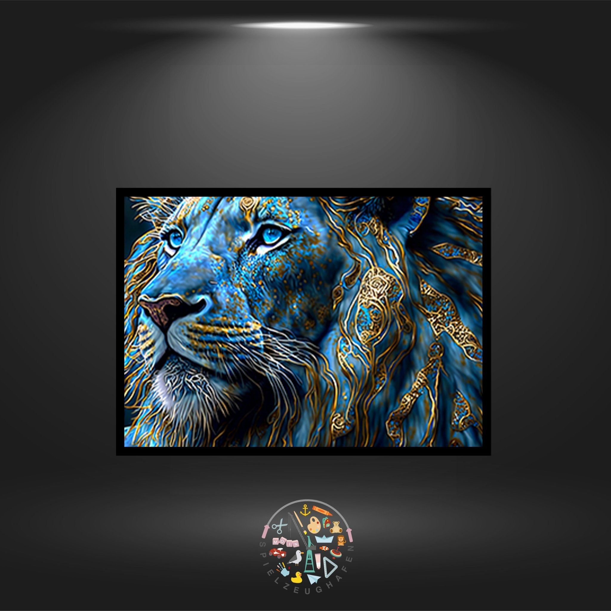 Löwe Topas - Quadratisch (eckig) 60x90 cm von Spielzeughafen